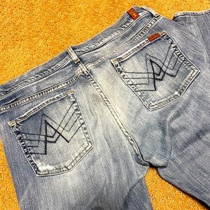 7 For All Mankind Men's A Pocket Boot Cut Denim Jeans sz 36